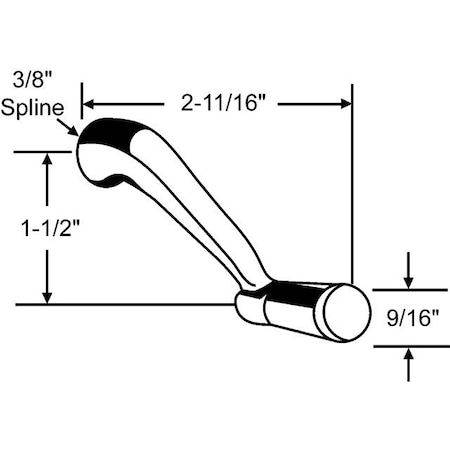 Strybuc Crank Handle Brown 37-101